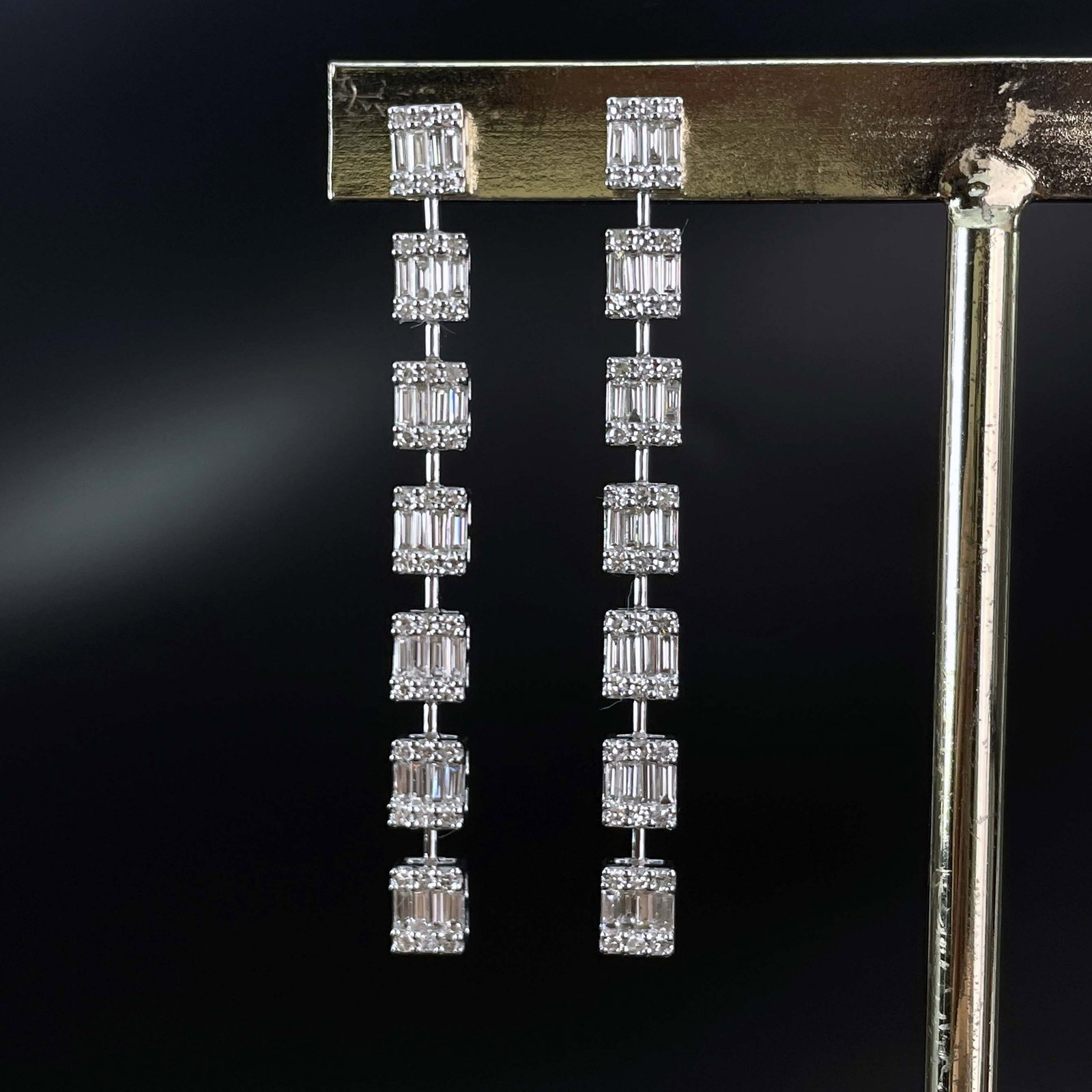 14k Gold 1.38 Ct Natural H Diamond Earrings - 2