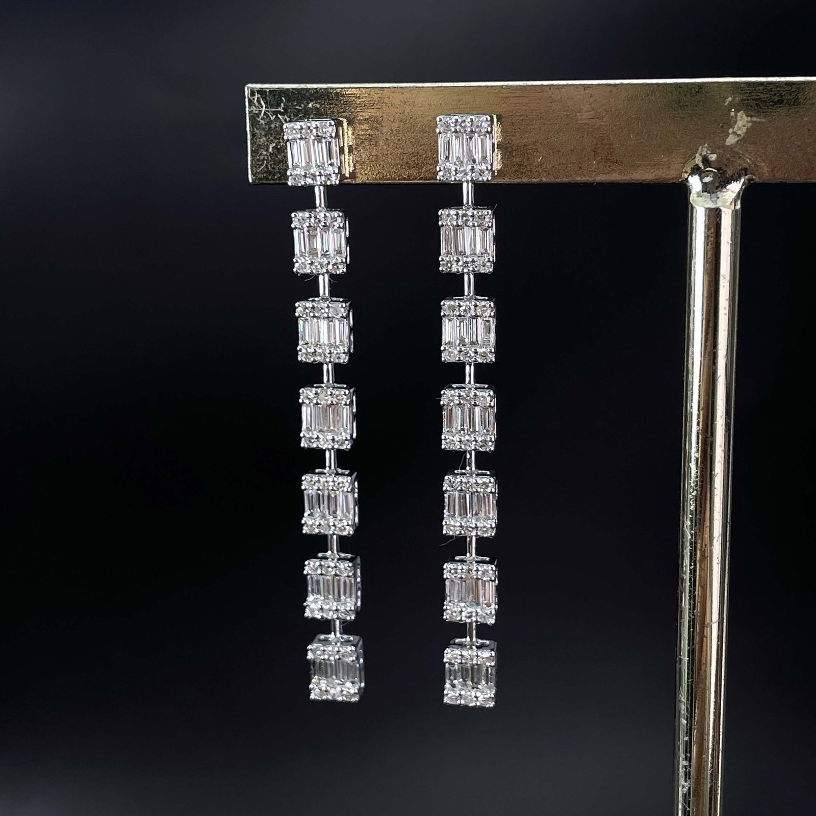 14k Gold 1.38 Ct Natural H Diamond Earrings - 3