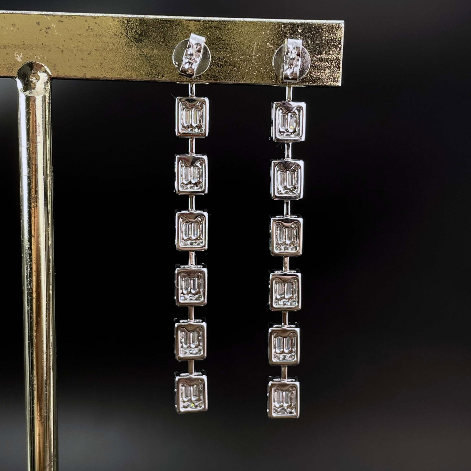 14k Gold 1.38 Ct Natural H Diamond Earrings - 5