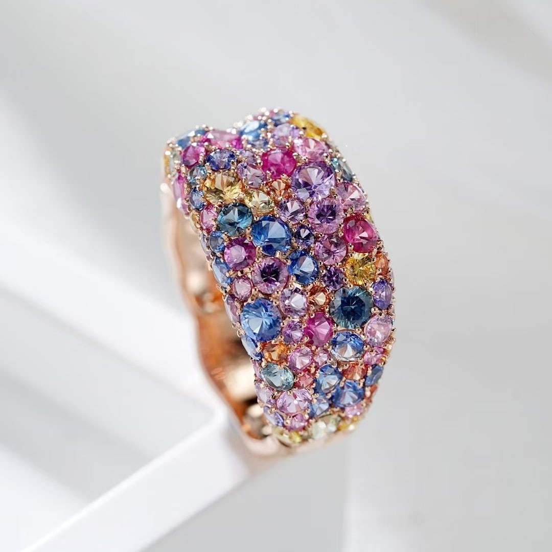 14k Gold 5 Ct Natural Sapphire Ring - 3