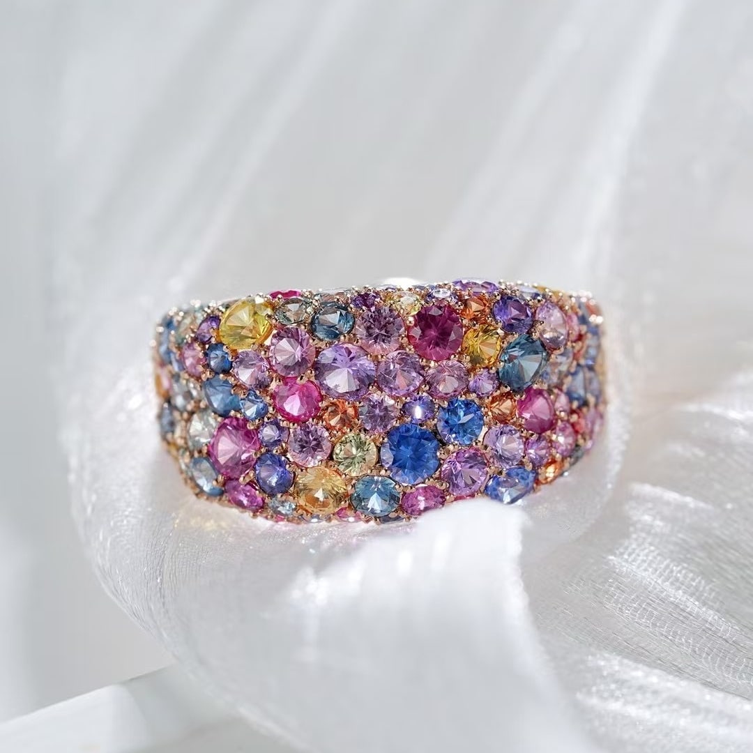 14k Gold 5 Ct Natural Sapphire Ring - 5