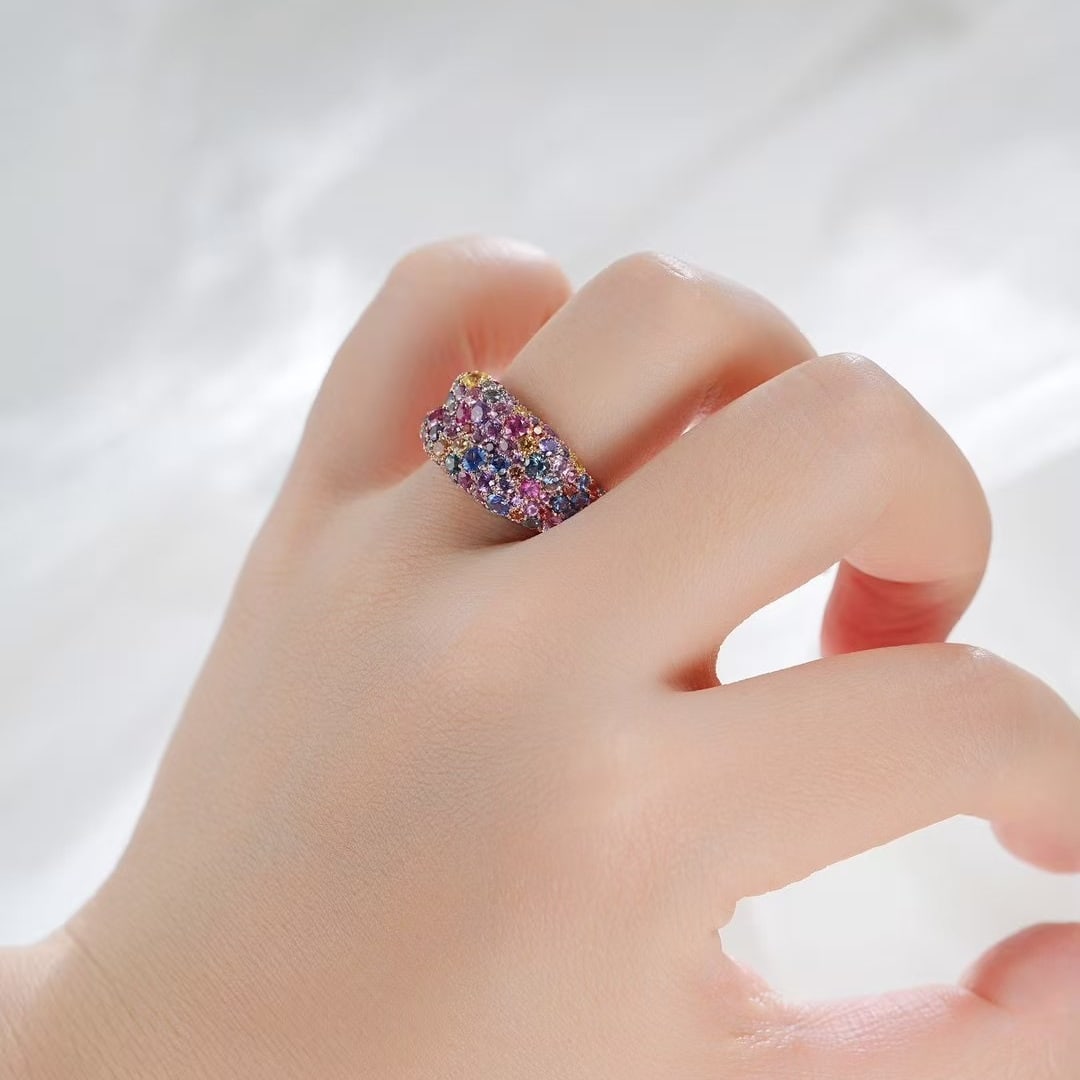 14k Gold 5 Ct Natural Sapphire Ring - 6