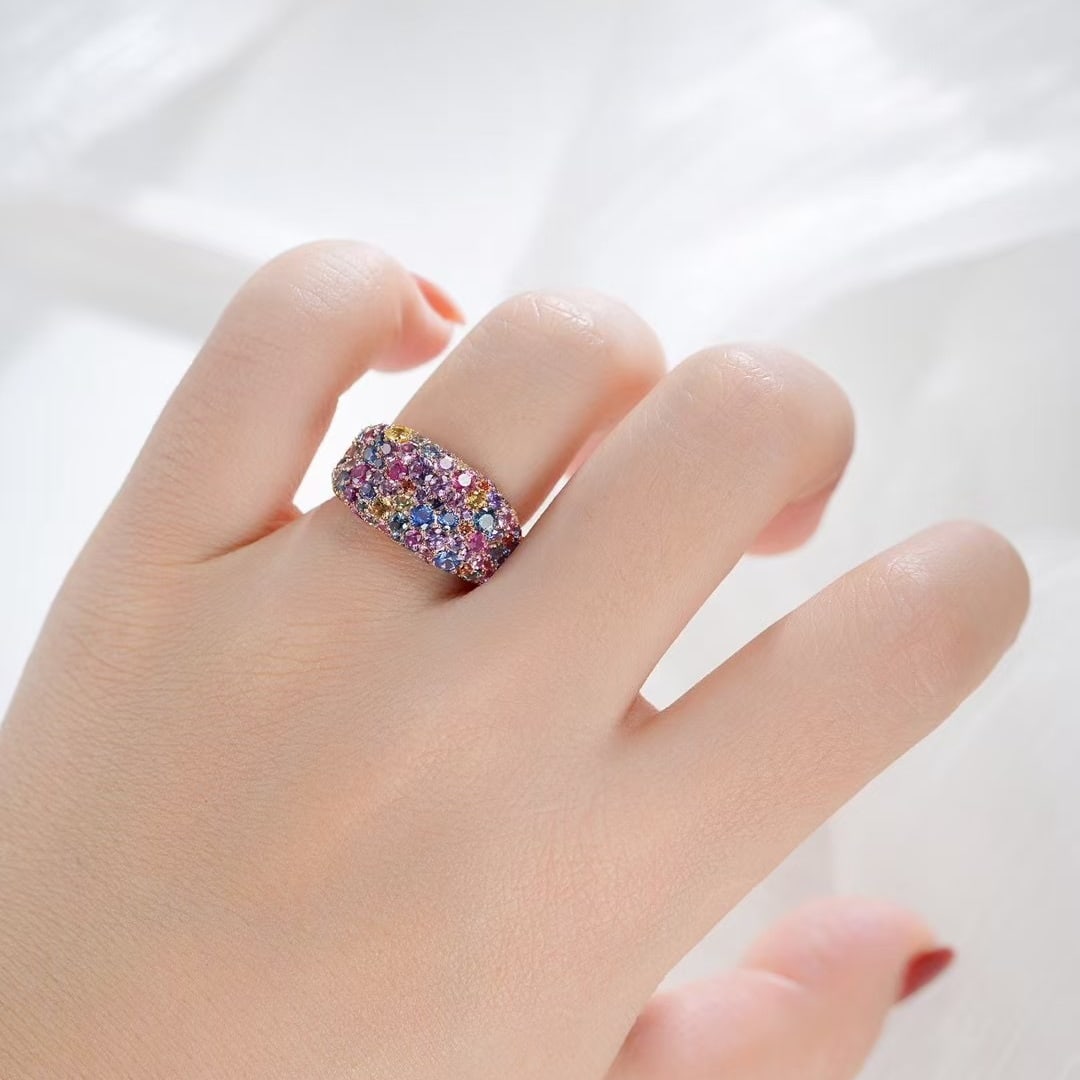 14k Gold 5 Ct Natural Sapphire Ring - 7