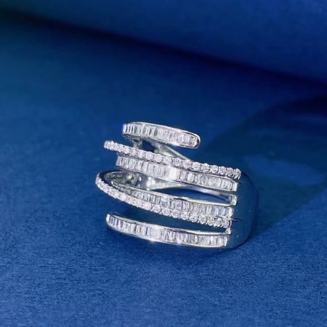 14k Gold 0.74 Ctw Natural H Diamond Ring - 3