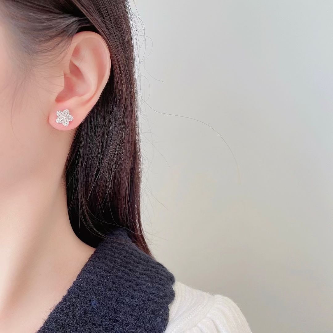14k Gold 0.46 Ctw Natural H Diamond Earrings - 2