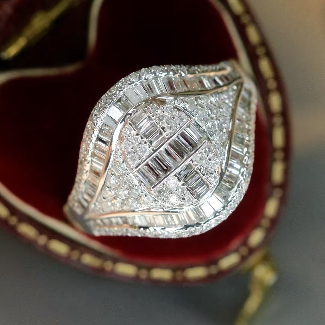 14k Gold 0.96 Ct Natural H Diamond Ring - 2