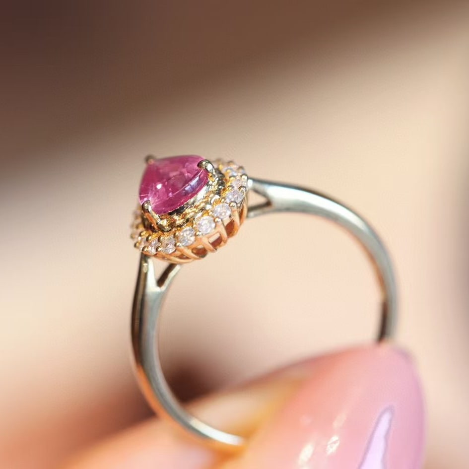 14k Gold 1.27 Ctw Natural Sapphire & Diamond Ring - 4