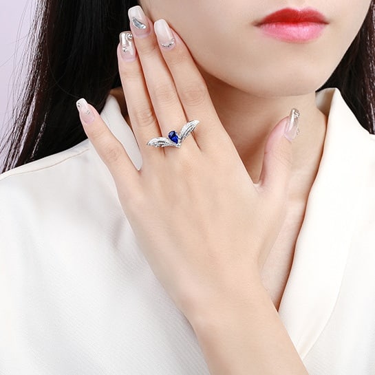 14k Gold 1.47 Ctw Natural Sapphire & Diamond Ring - 5
