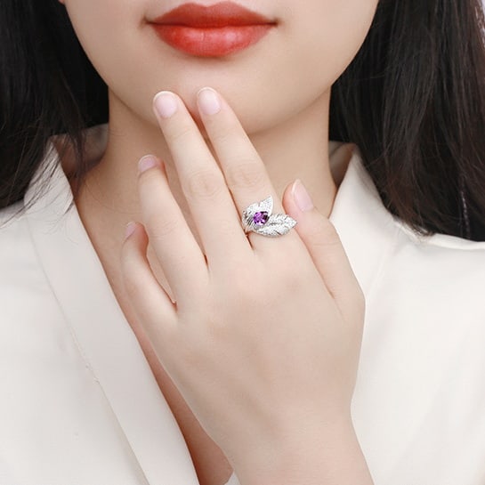 14k Gold 1.56 Ctw Natural Sapphire & Diamond Ring - 5