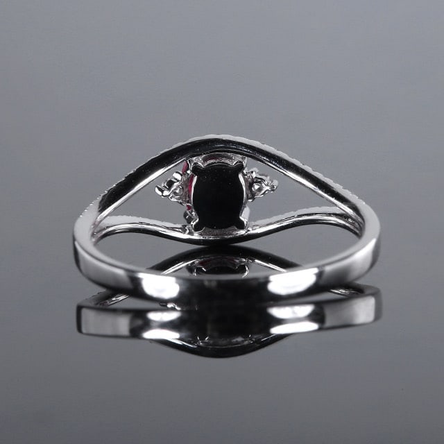 14k Gold 0.82 Ctw Natural Ruby & Diamond Ring - 4