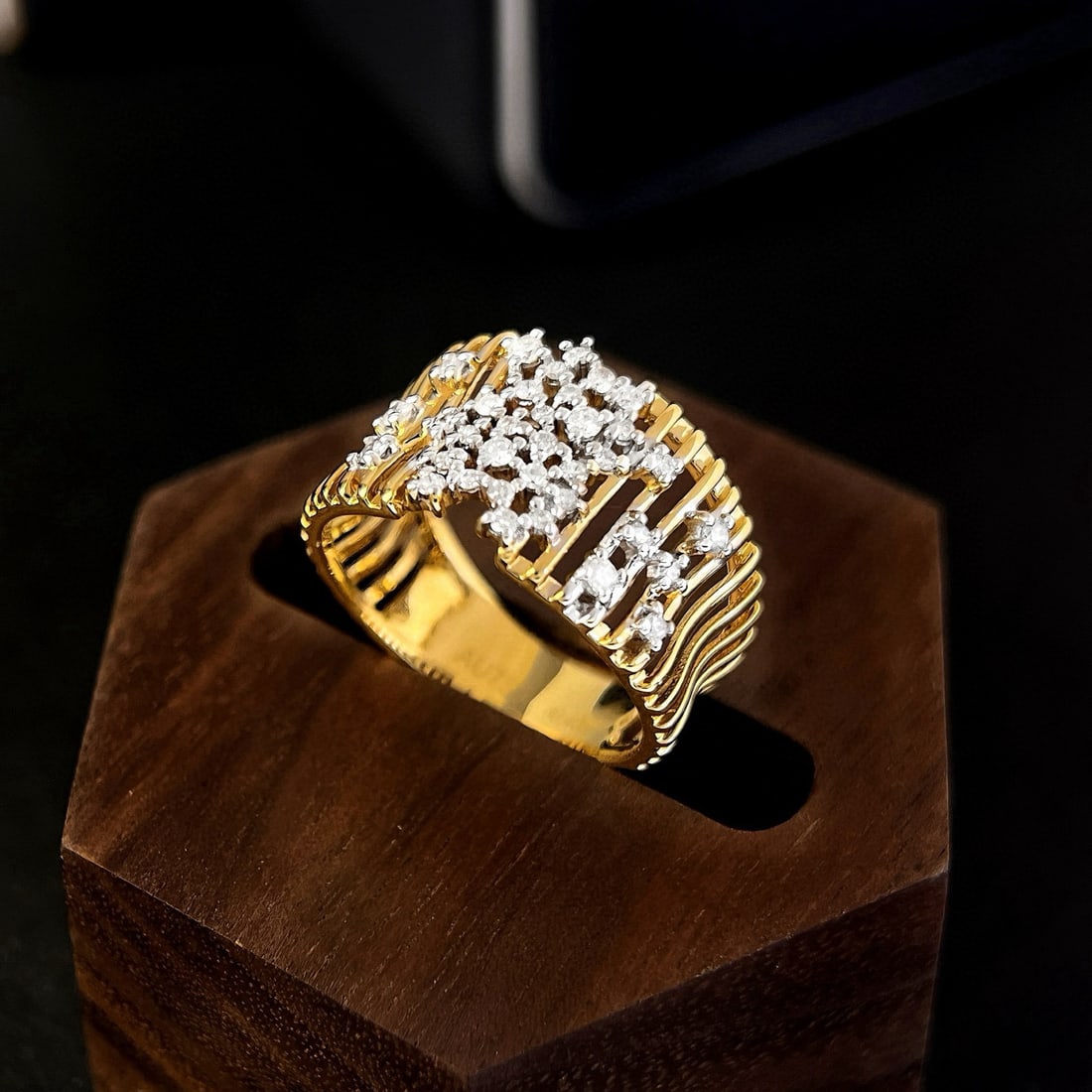 14k Gold 0.4 Ct Natural H Diamond Ring - 2