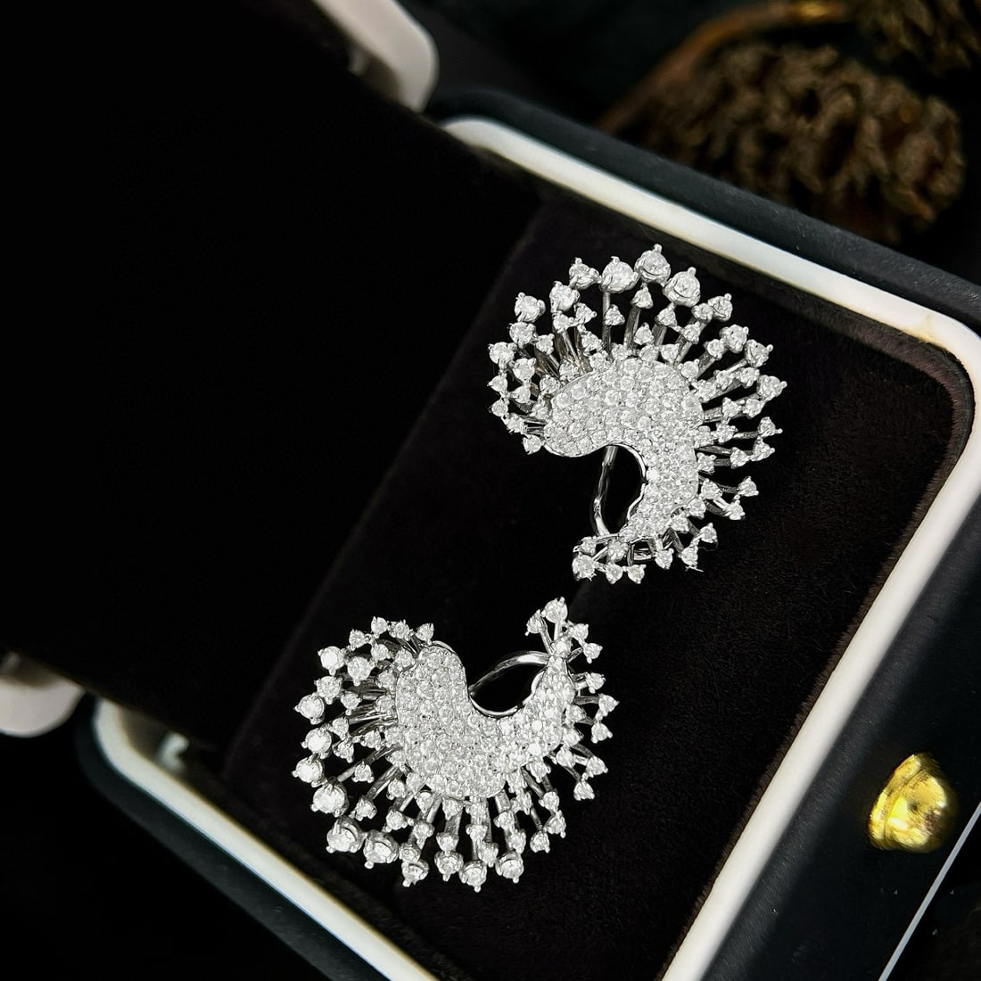 14k Gold 1.44 Ct Natural H Diamond Earrings - 4