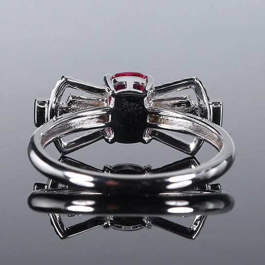 14k Gold 1.21 Ctw Natural Padparadscha Sapphire & Diamond Ring - 4