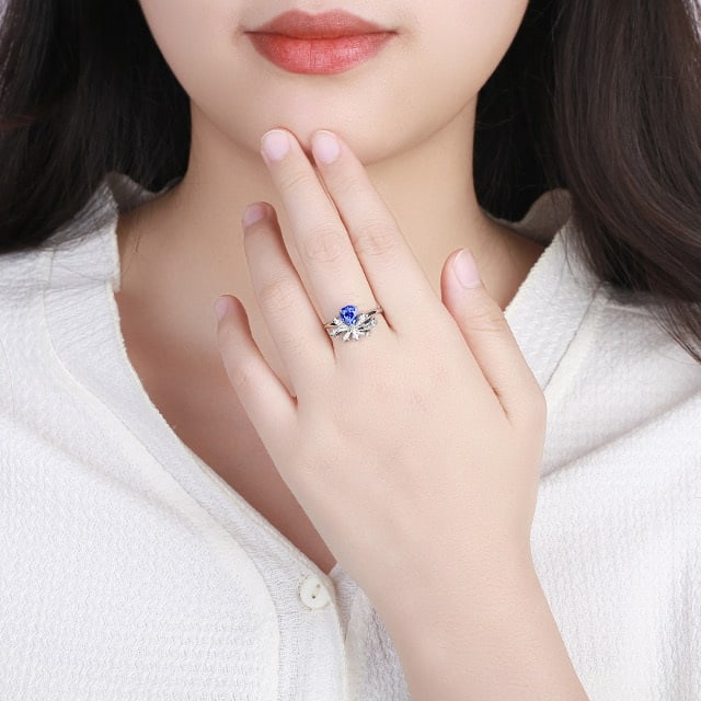 14k Gold 1.43 Ctw Natural Sapphire & Diamond Ring - 5