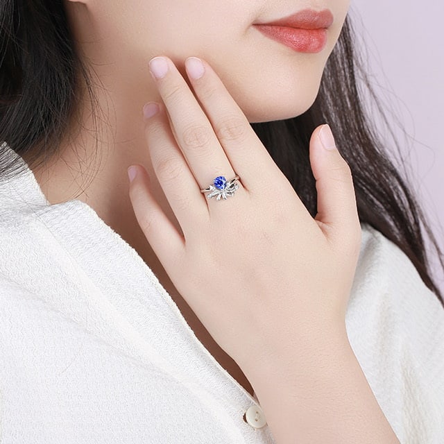 14k Gold 1.43 Ctw Natural Sapphire & Diamond Ring - 6