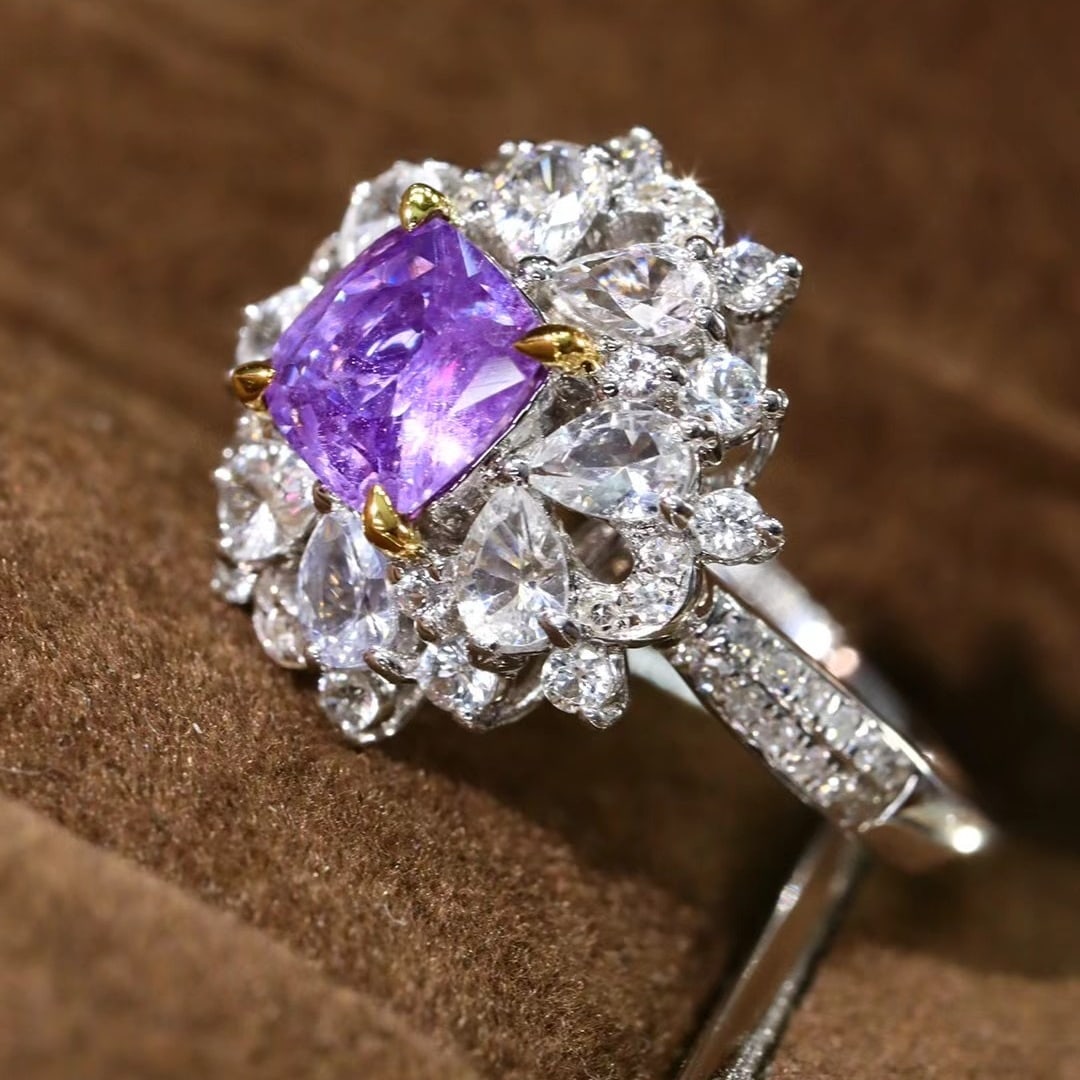 14k Gold 1.46 Ctw Natural Sapphire & Diamond Ring - 2