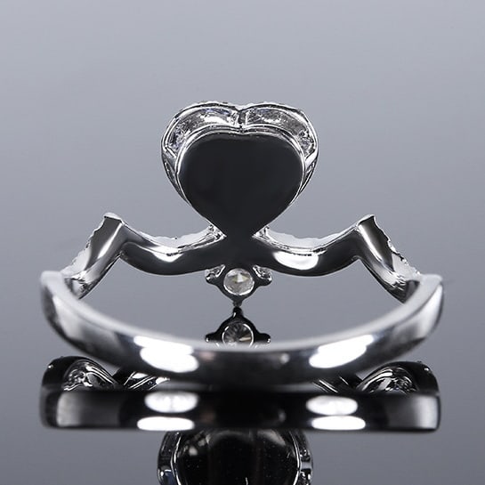 14k Gold 0.94 Ctw Natural Sapphire & Diamond Ring - 4
