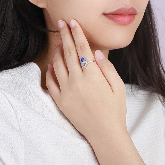14k Gold 1.02 Ctw Natural Sapphire & Diamond Ring - 6