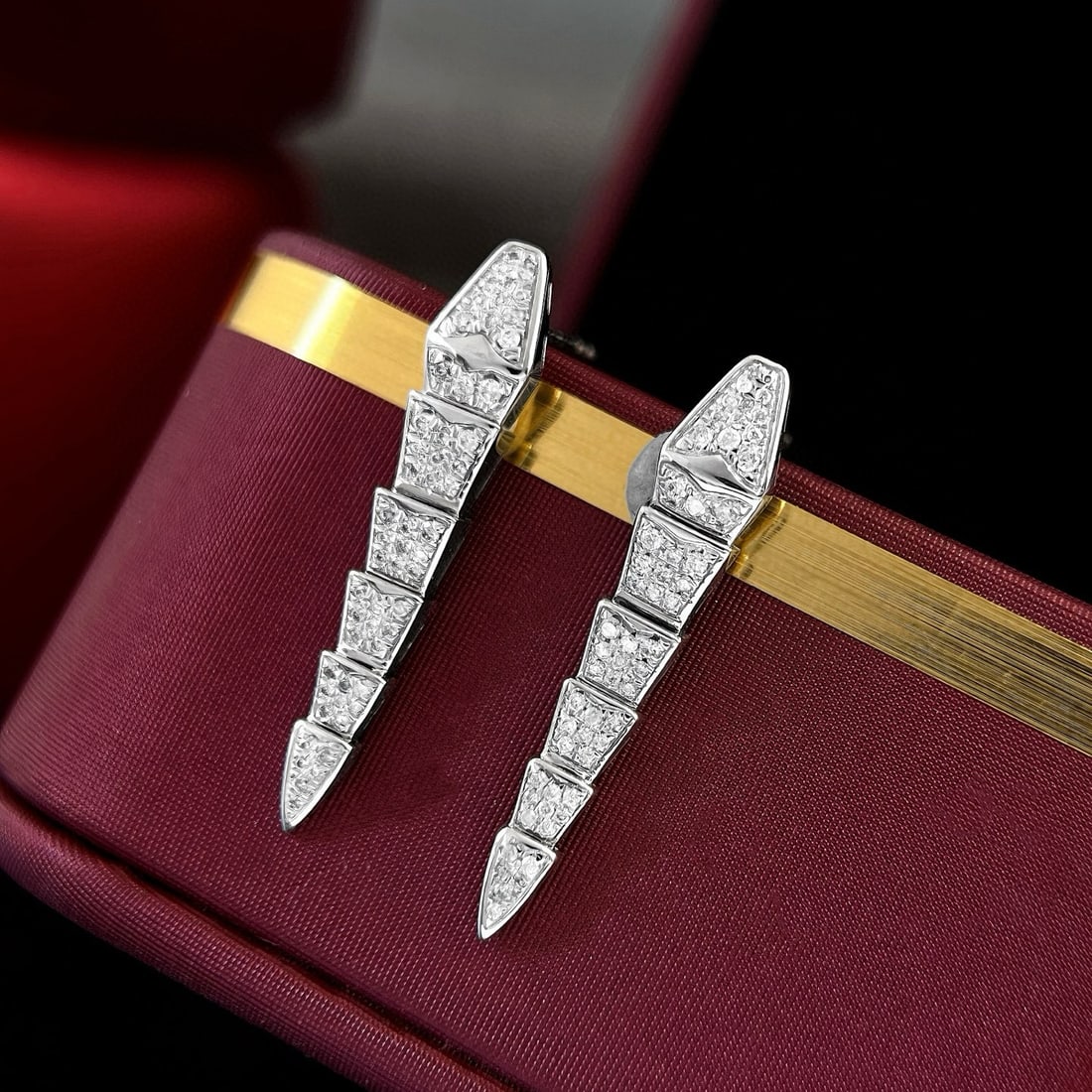 14k Gold 0.5 Ct Natural H Diamond Earrings - 4
