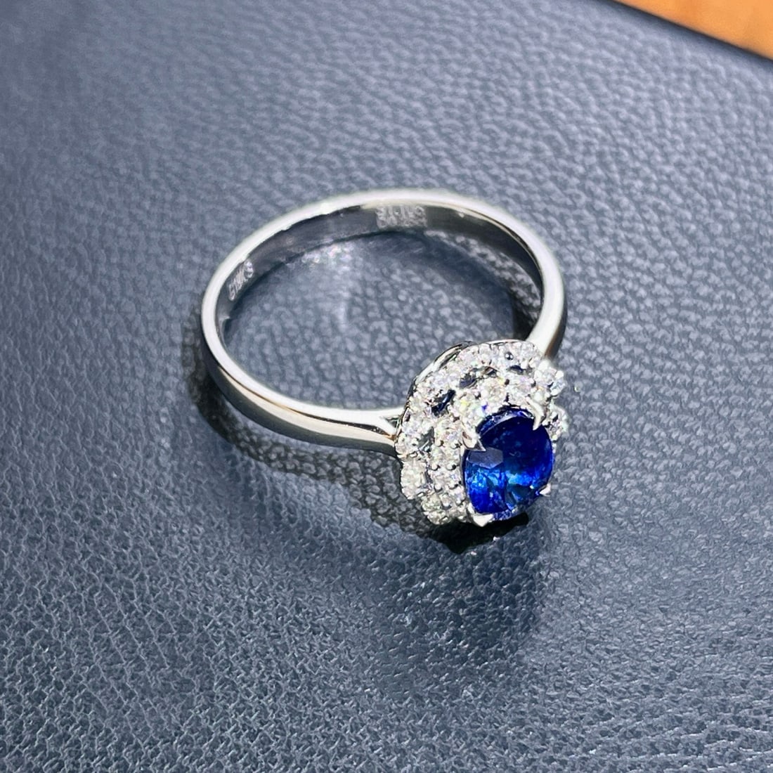14k Gold 1.35 Ctw Natural Sapphire & Diamond Ring - 5