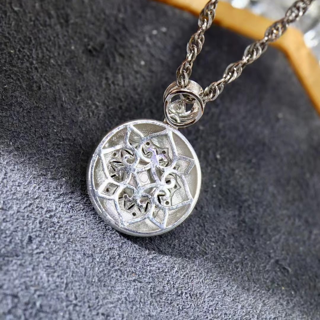 14k Gold 0.38 Ctw Natural Sapphire & Diamond Pendant( Without Chain ) - 5