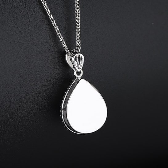 14k Gold 1.93 Ctw Natural Sapphire & Diamond Pendant( Without Chain ) - 4