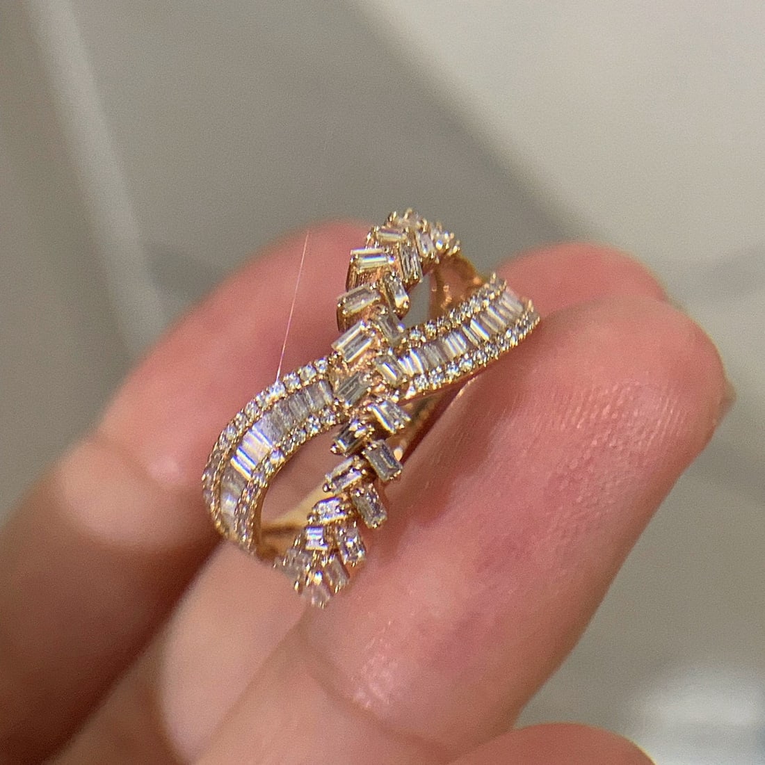 14k Gold 0.7 Ct Natural H Diamond Ring - 3
