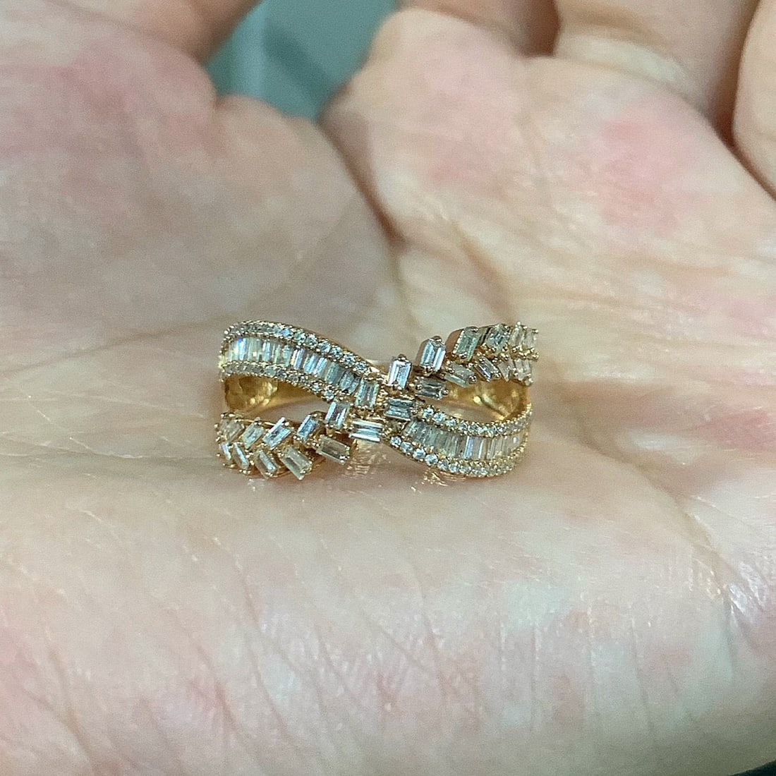 14k Gold 0.7 Ct Natural H Diamond Ring - 5