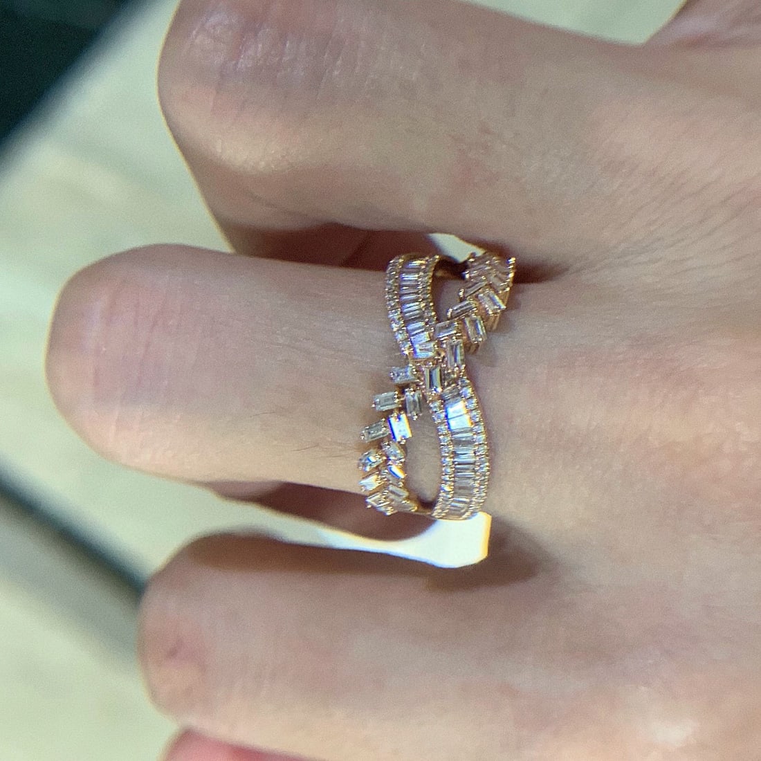 14k Gold 0.7 Ct Natural H Diamond Ring - 6