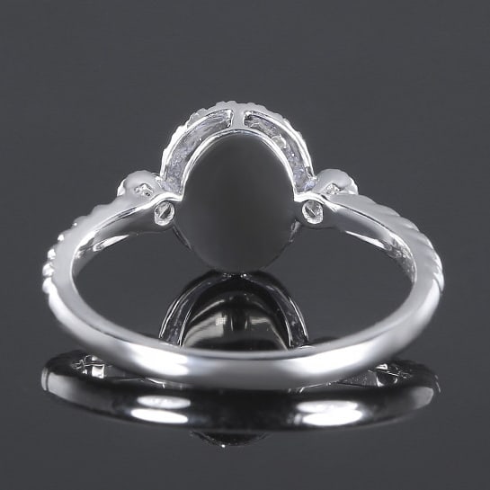 14k Gold 0.84 Ctw Natural Sapphire & Diamond Ring - 4