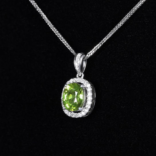 14k Gold 1.49 Ctw Natural Sapphire & Diamond Pendant( Without Chain ) - 2