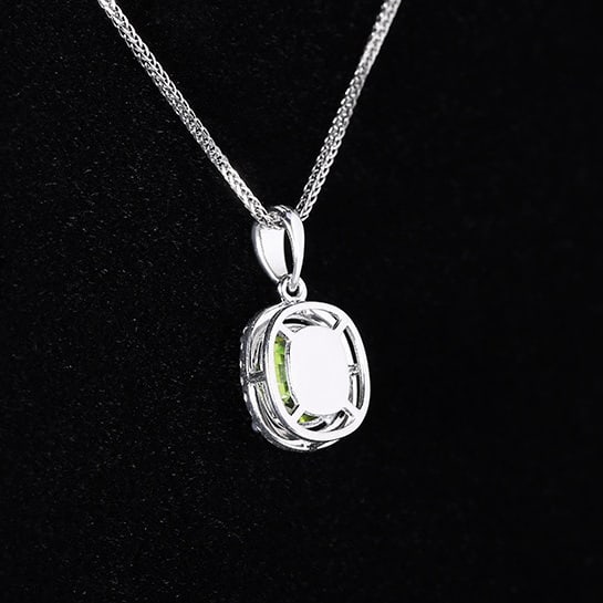 14k Gold 1.49 Ctw Natural Sapphire & Diamond Pendant( Without Chain ) - 4