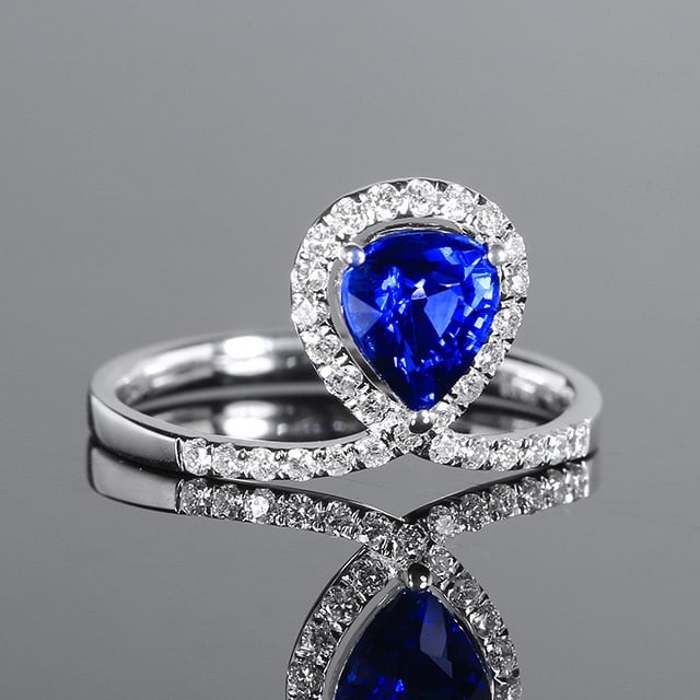 14k Gold 1.58 Ctw Natural Sapphire & Diamond Ring - 2