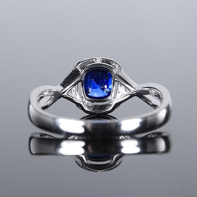 14k Gold 1.24 Ctw Natural Sapphire & Diamond Ring - 4