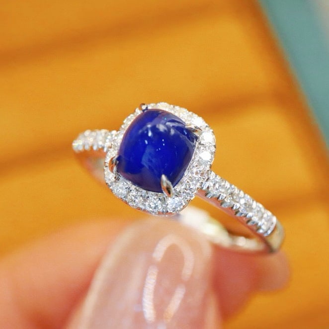 14k Gold 2.02 Ctw Natural Sapphire & Diamond Ring - 2