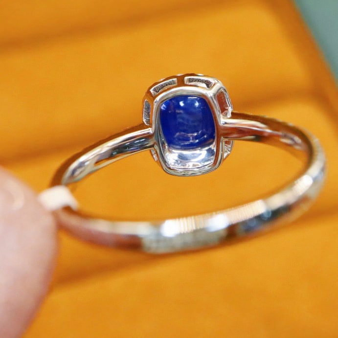 14k Gold 2.02 Ctw Natural Sapphire & Diamond Ring - 4