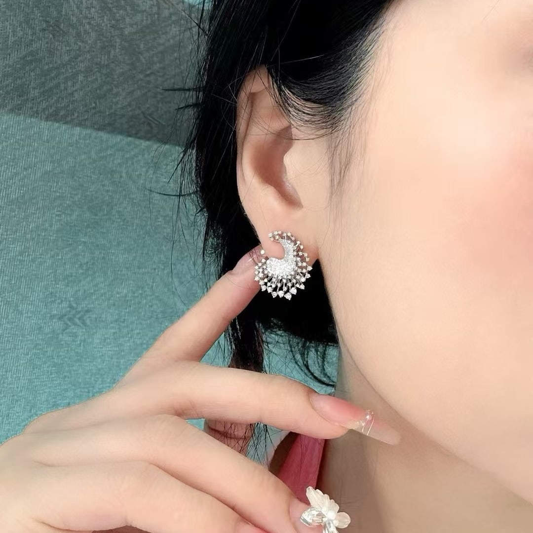 14k Gold 1.44 Ct Natural H Diamond Earrings - 2
