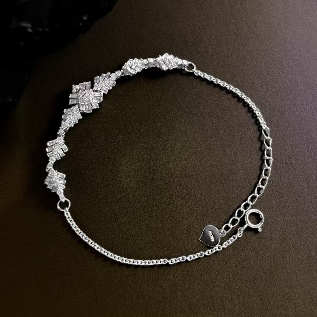 14k Gold 1 Ct Natural H Diamond Bracelet - 4