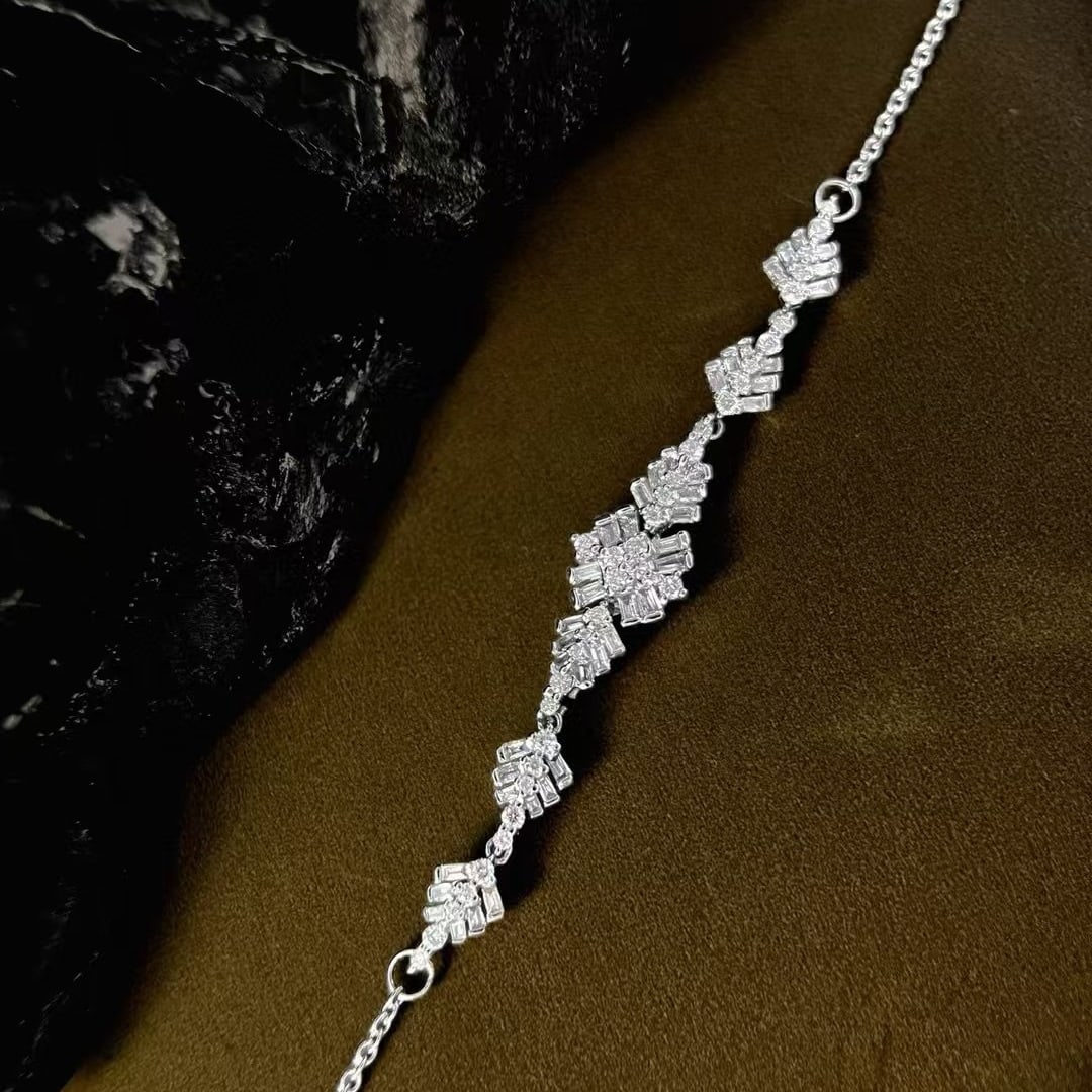 14k Gold 1 Ct Natural H Diamond Bracelet - 6