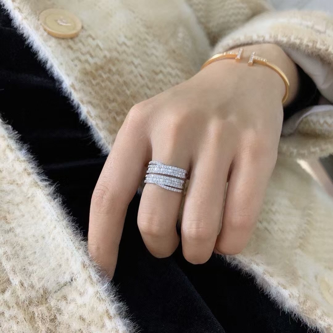 14k Gold 0.85 Ct Natural H Diamond Ring - 5