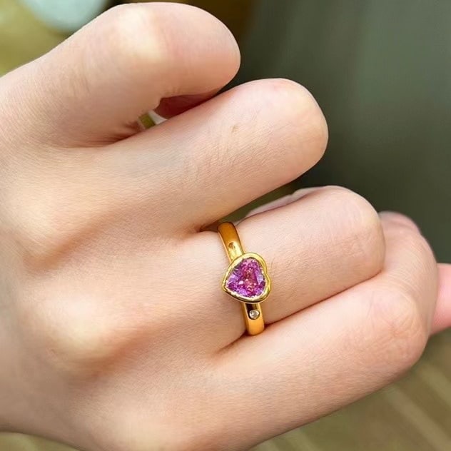 14k Gold 1.12 Ctw Natural Sapphire & Diamond Ring - 5
