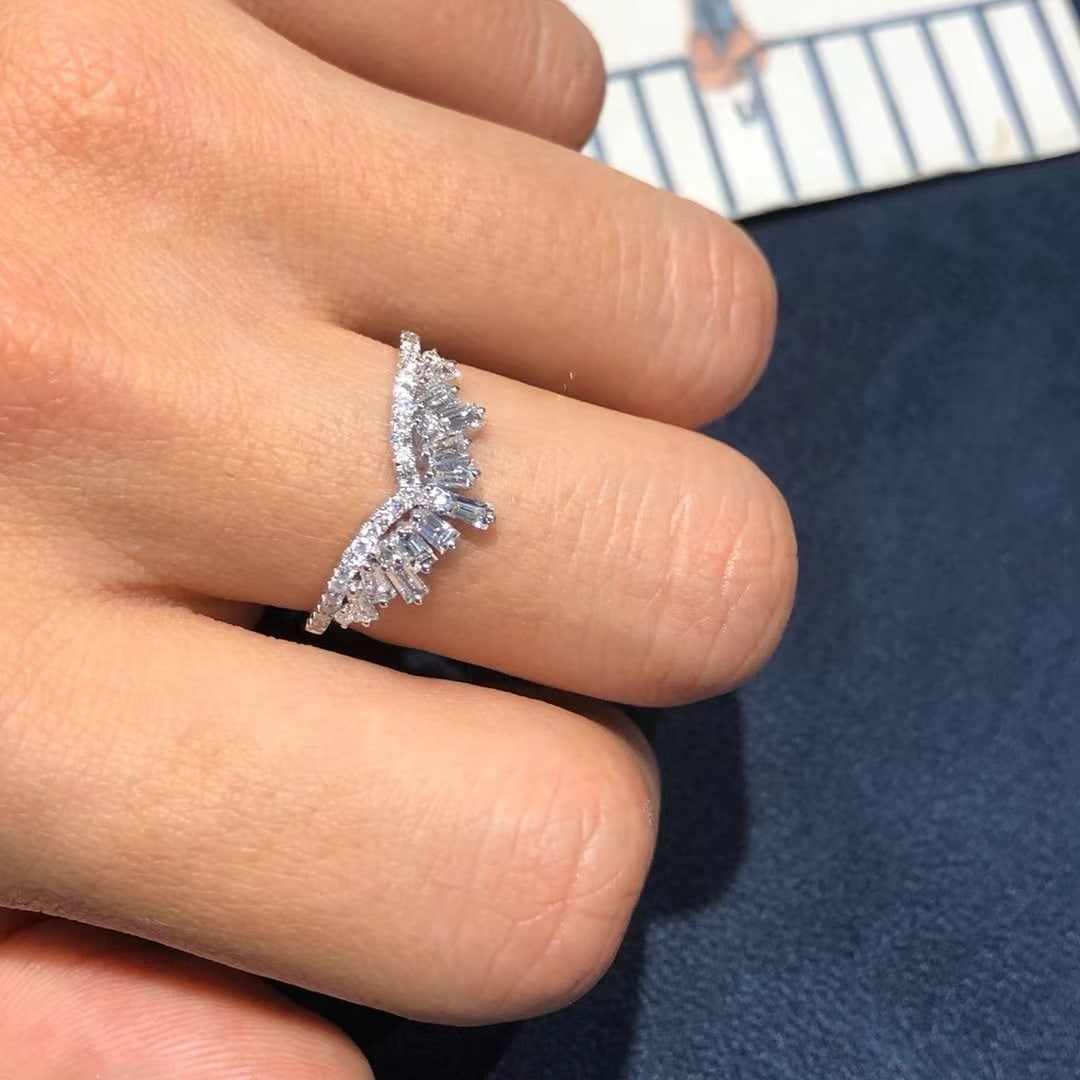 14k Gold 0.6 Ct Natural H Diamond Ring - 4