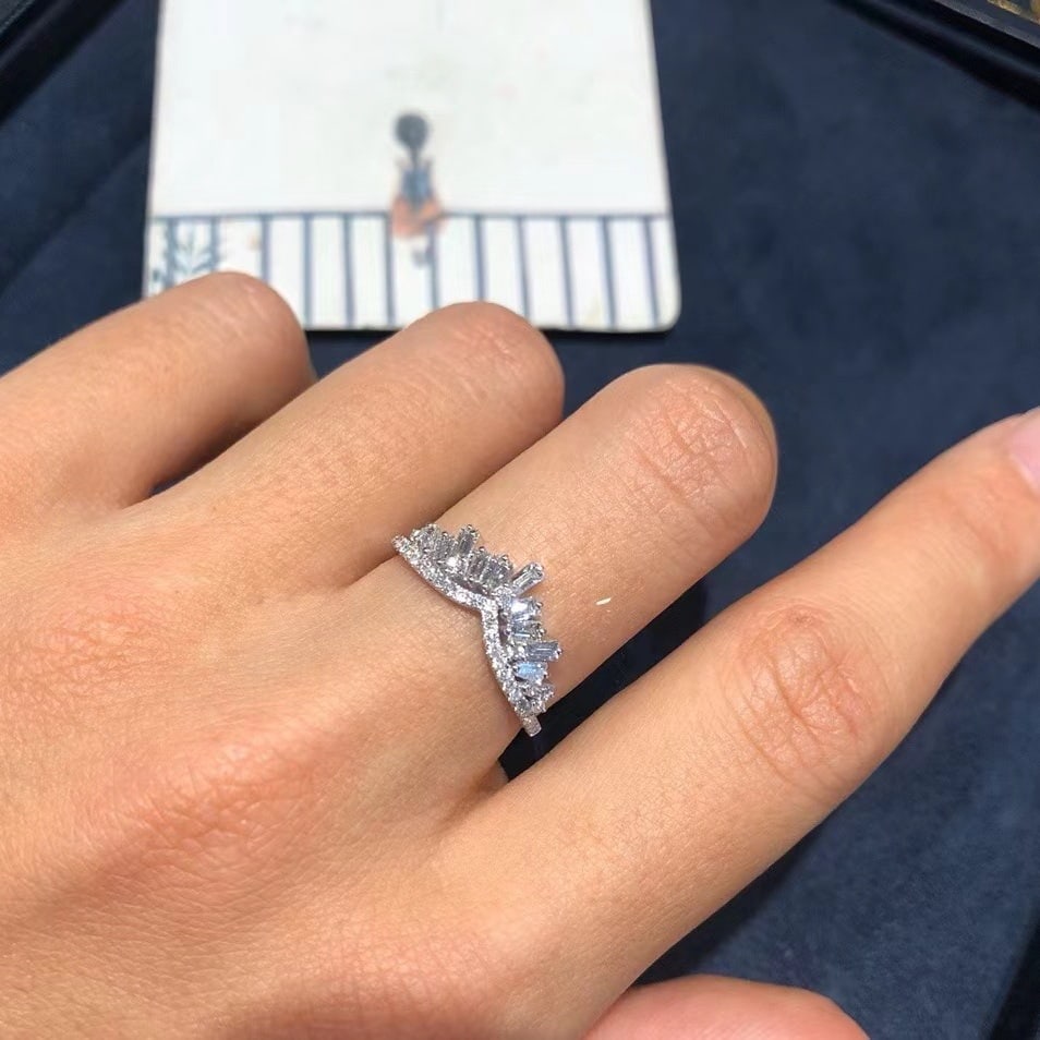 14k Gold 0.6 Ct Natural H Diamond Ring - 5