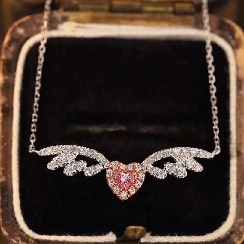 14k Gold 0.4 Ct Natural Color Diamond Necklace: Ref:230971213 // gold content:14k gold // main gemstone:diamond // shape:multiply // carat weight:0. 4ct // clarity grade:vs-si // color:color // treatment:natural // Low Estimate: 2600 High