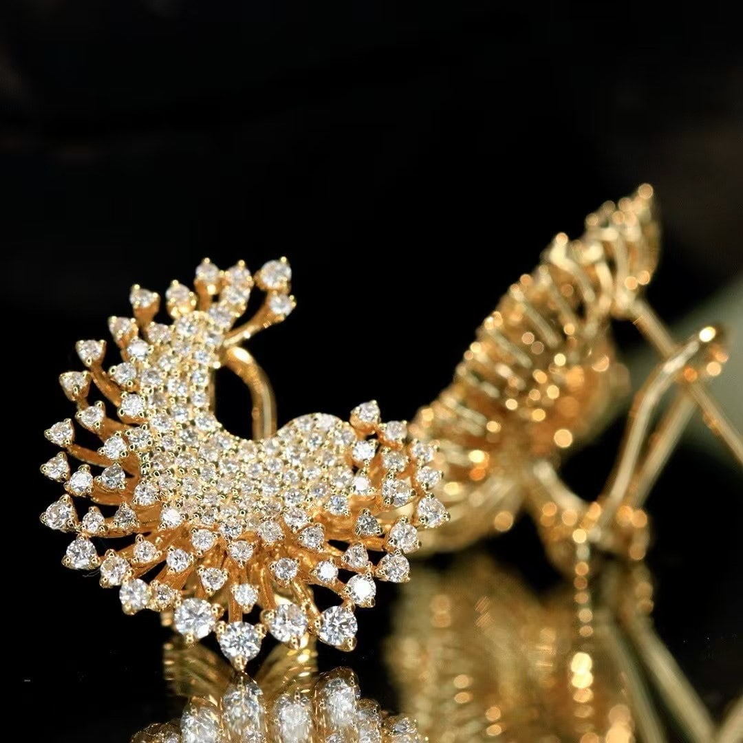 14k Gold 1.2 Ct Natural H Diamond Earrings - 2