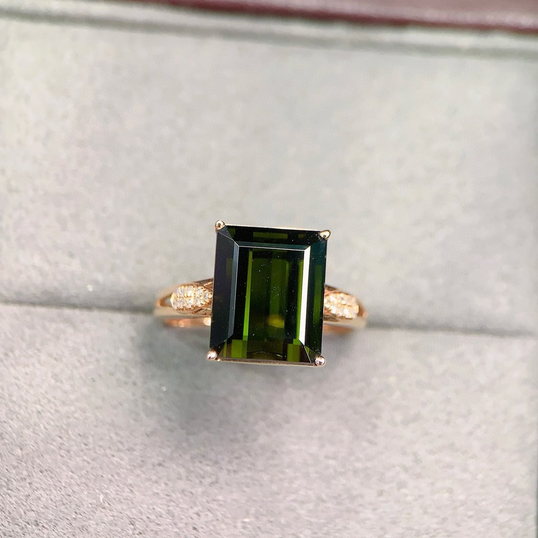 14k Gold 5.70 Ctw Natural Tourmaline & Diamond Ring - 5