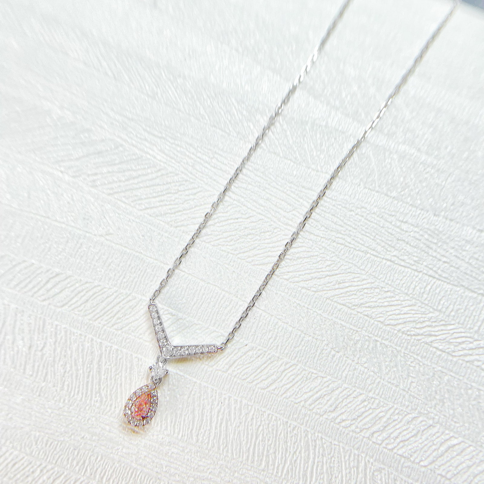 14k Gold 0.26 Ctw Natural Pink Diamond & Diamond Necklace - 2