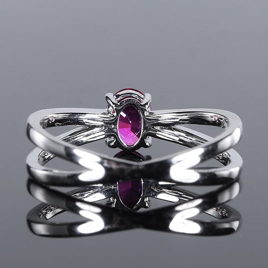 14k Gold 0.62 Ct Natural Sapphire Ring - 3