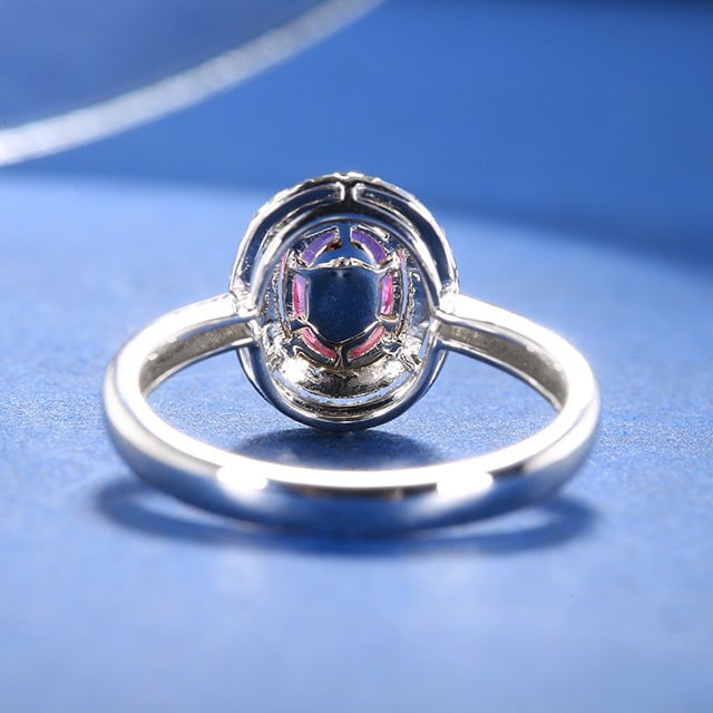 14k Gold 1.25 Ctw Natural Padparadscha Sapphire & Diamond Ring - 4