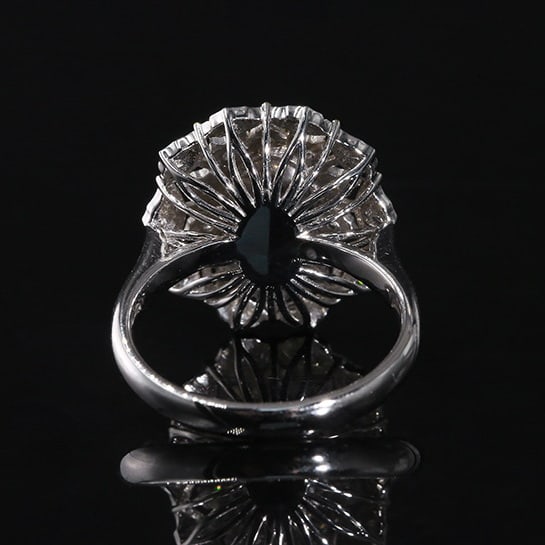 14k Gold 1.06 Ctw Natural Cat's?Eye & Diamond Ring - 4